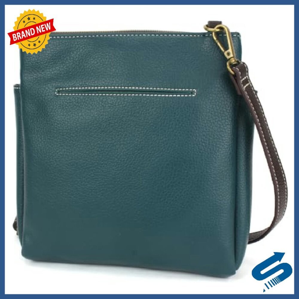 Faux Leather Crossbody Bag with RFID Protection, Adjustable Strap - Picture 3 of 6